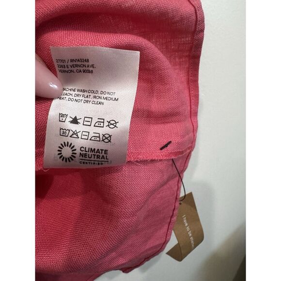 Reformation | Ryland linen mini dress | in snap dragon pink | Size 0 - Picture 11 of 12